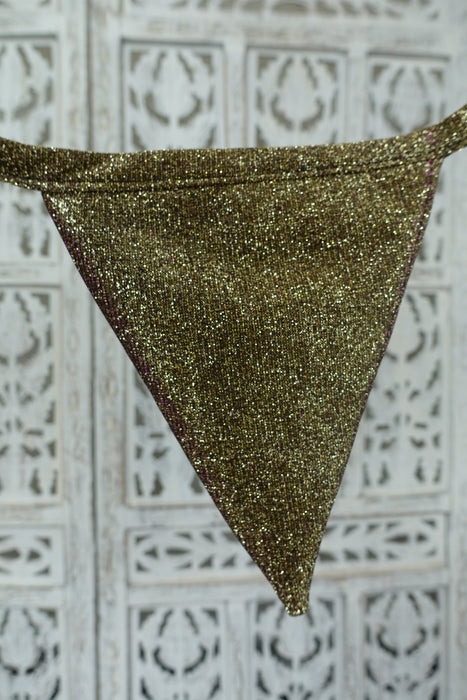 Gold And Purple Toned Glitter Bunting - 4.5 Metres