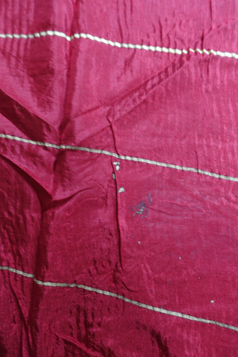 Crushed Red Silk With Gold Blocking - New