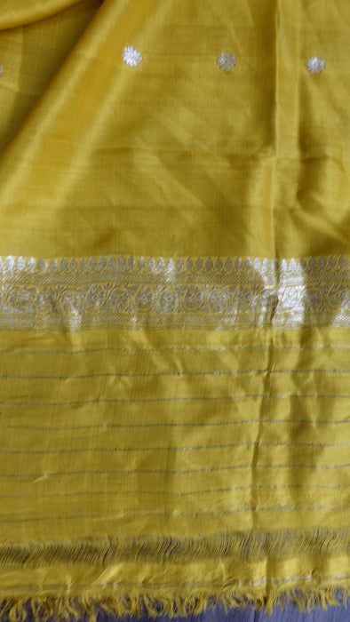 Ochre Salwar Kameez With Banarsi Silk Dupatta - UK 18/EU 44 - Preloved