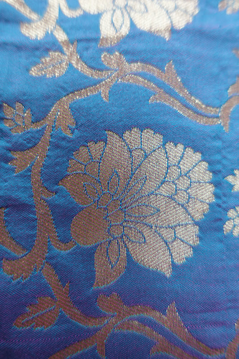 2 Tone Floral Banarsi Brocade Tote Bag - New - Indian Suit Company