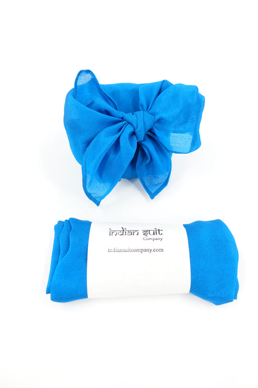 Bright Blue Vintage Silk Blend - Small - Indian Suit Company