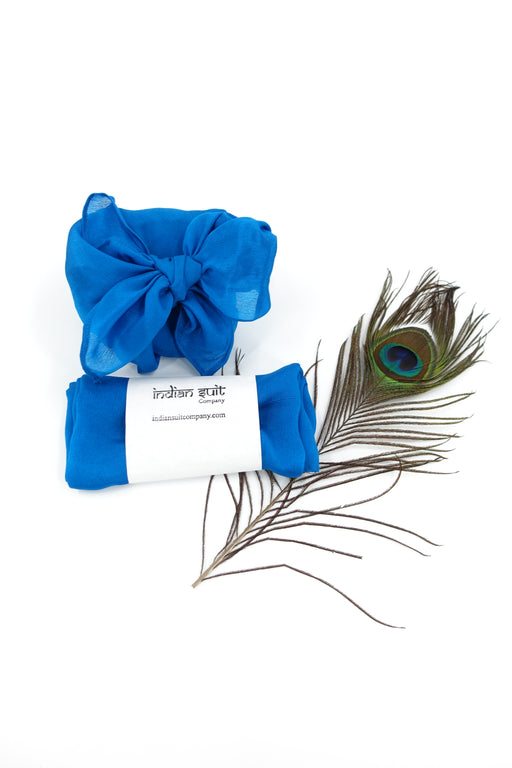 Bright Blue Vintage Silk Blend - Small - Indian Suit Company