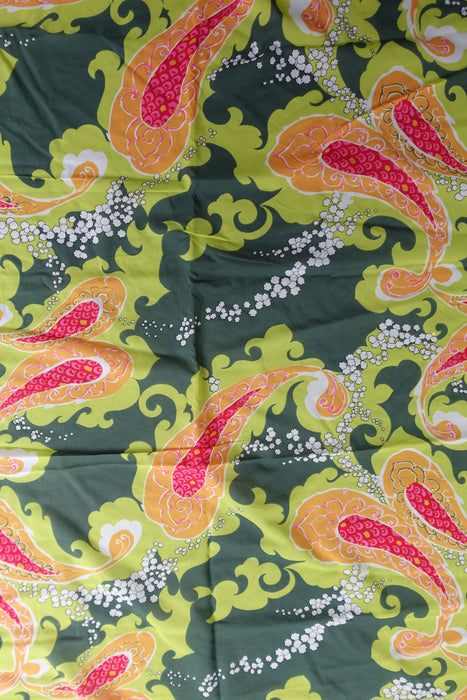 Green Pink Retro Vintage Sari - Preloved