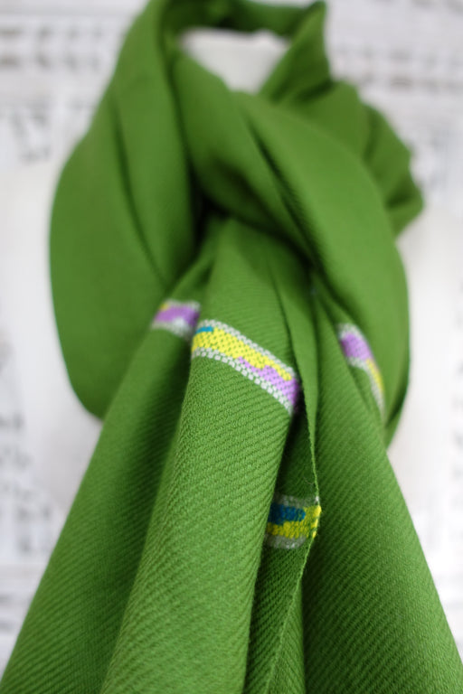 Green Wool Shawl - New - Indian Suit Company