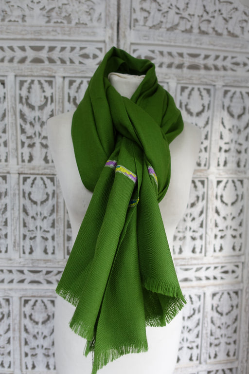 Green Wool Shawl - New - Indian Suit Company