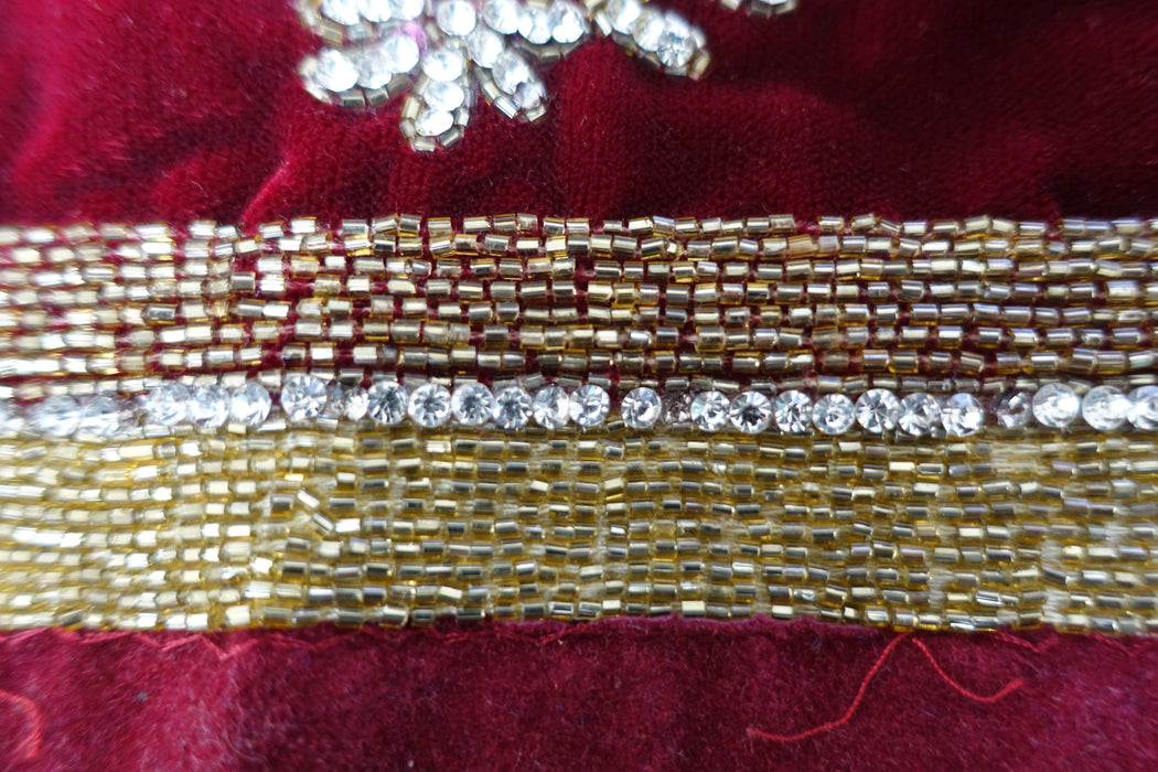 Cream & Maroon Salwar Kameez UK 10 / EU 36 - Preloved - Indian Suit Company