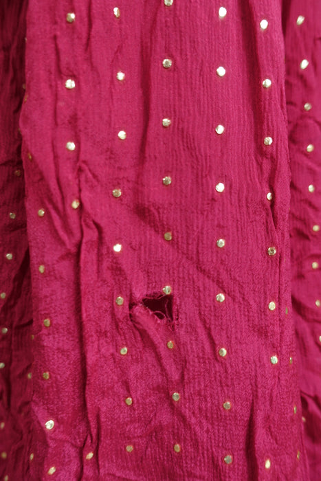 Dark Red Off Shoulder Salwar Kameez - UK 14/EU 40 - Preloved