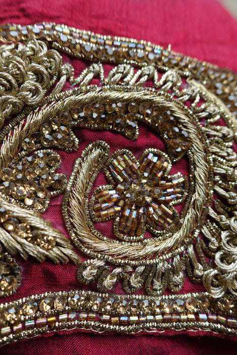 Dark Red Off Shoulder Salwar Kameez - UK 14/EU 40 - Preloved