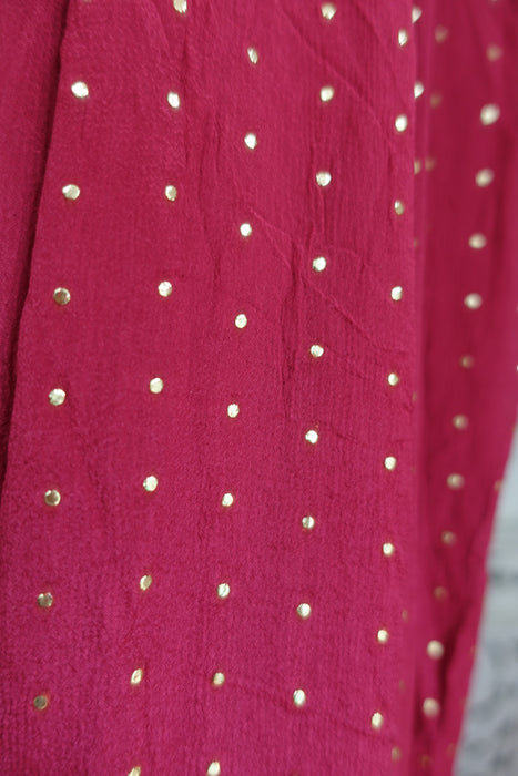 Dark Red Off Shoulder Salwar Kameez - UK 14/EU 40 - Preloved