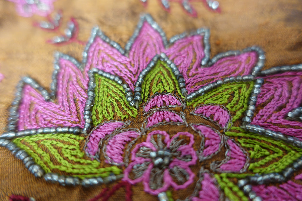 Brown Raw Silk Tunic - UK 8 / EU 34 - New - Indian Suit Company