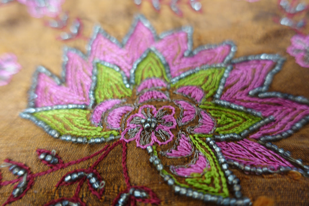 Brown Raw Silk Tunic - UK 8 / EU 34 - New - Indian Suit Company