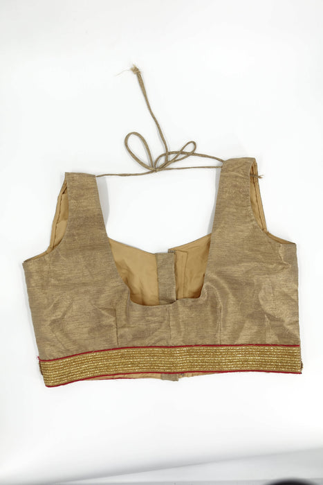 Gold Blouse Sleeveless UK 16 / EU 42 - New - Indian Suit Company