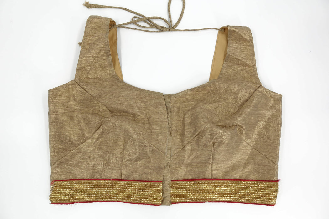 Gold Blouse Sleeveless UK 16 / EU 42 - New - Indian Suit Company