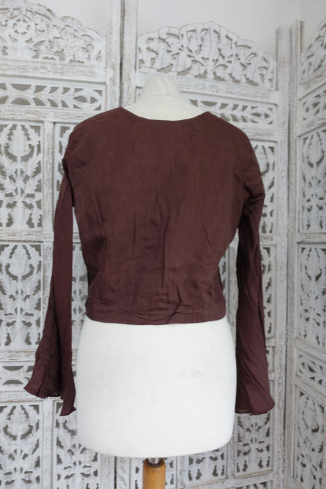 Brown Embellished Choli Blouse - UK 12 / Eu 38 - Preloved READY - Indian Suit Company