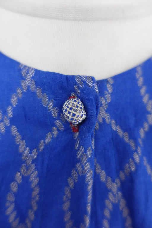 Blue XL cotton silk tunic - UK 24 / EU 50  new - Indian Suit Company