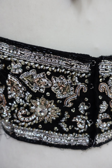 Black Diamante Blouse - Preloved - UK 12 / EU 38