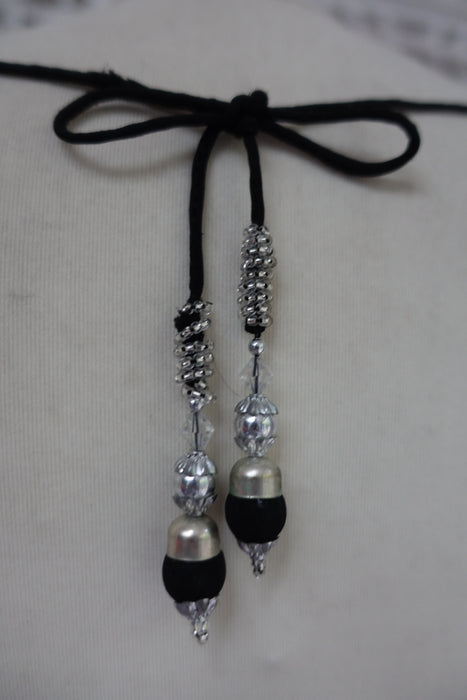 Black Diamante Blouse - Preloved - UK 12 / EU 38