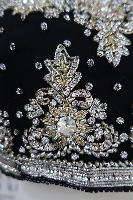 Black Diamante Blouse - Preloved - UK 12 / EU 38