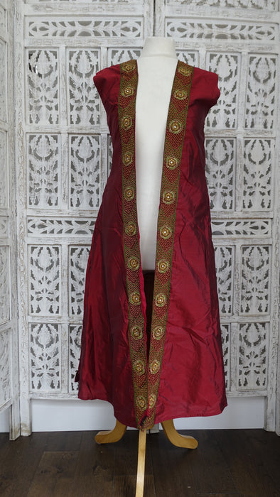 Olive Green Vintage 4Pc Lengha With Jacket - UK 16 / EU 42 - Preloved