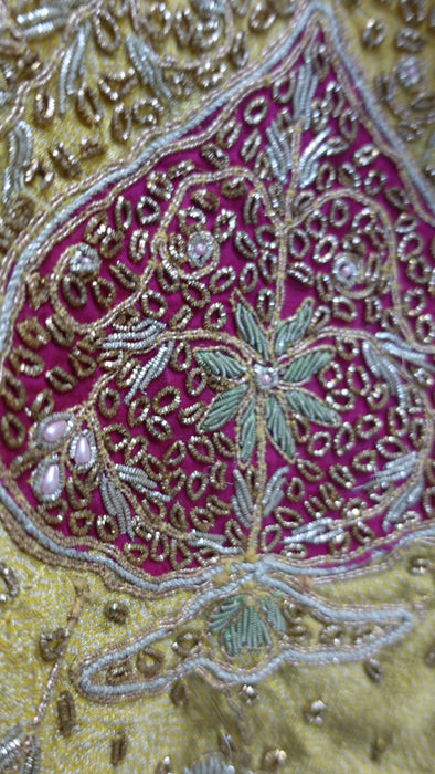 Gold Vintage Wedding Lengha - UK 22 / EU 48 - Preloved