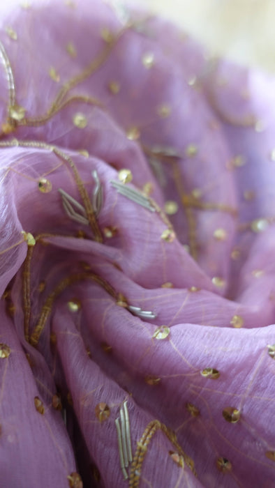 Pink Silk Vintage Lengha - Freesize - Preloved