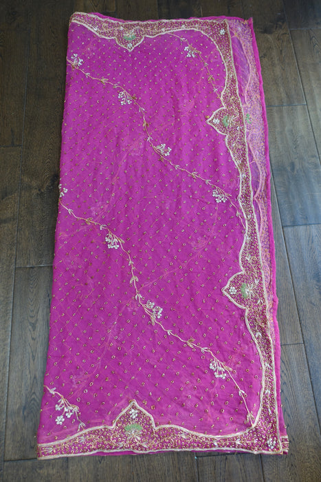 Dusky Pink Vintage Wedding Dupatta - New