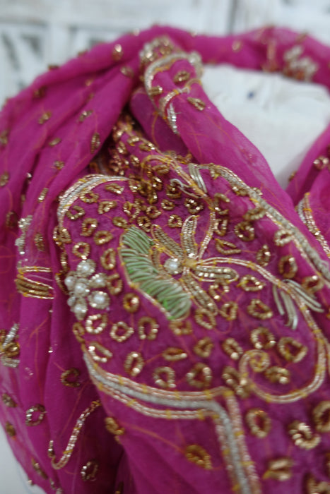 Dusky Pink Vintage Wedding Dupatta - New