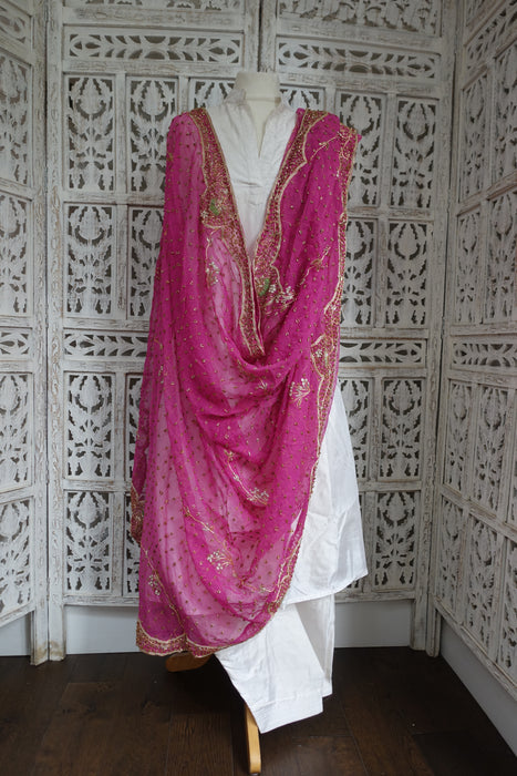 Dusky Pink Vintage Wedding Dupatta - New