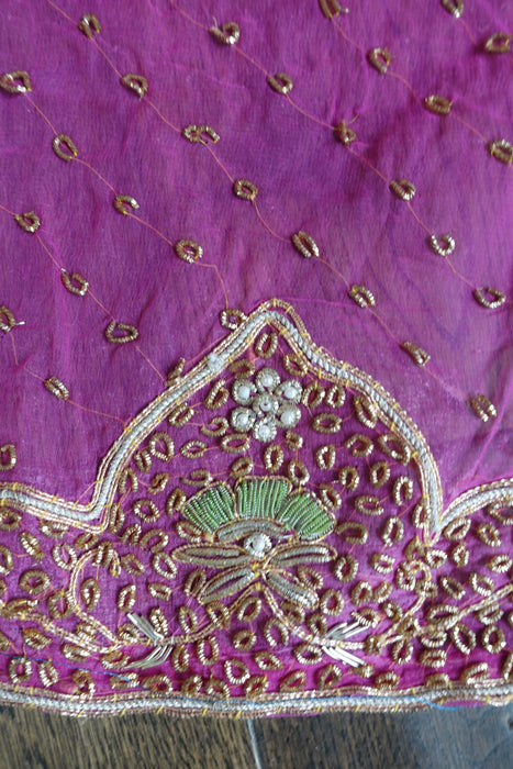Dusky Pink Vintage Wedding Dupatta - New