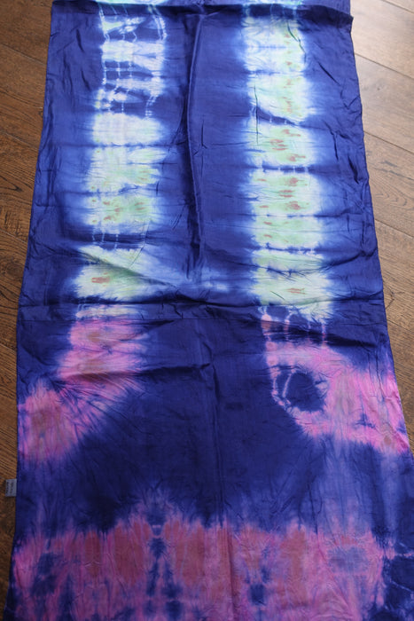 Purple And Peach Double Sided Silk Scarf