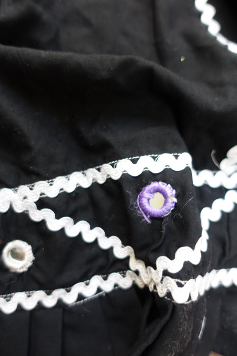 Black Vintage Mirror Cotton Skirt - Freesize - Preloved
