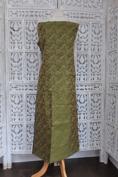 Green Cotton Silk Paisley Blend - New
