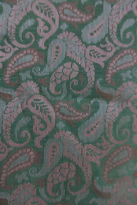 Green Cotton Silk Paisley Blend - New