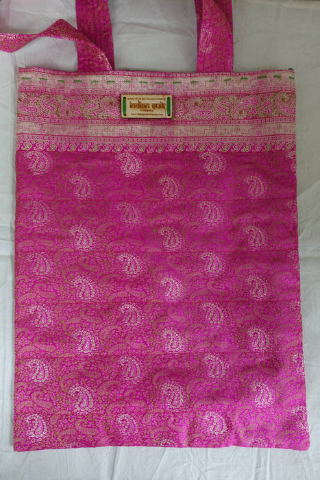 Pink Vintage Silk Brocade Bag