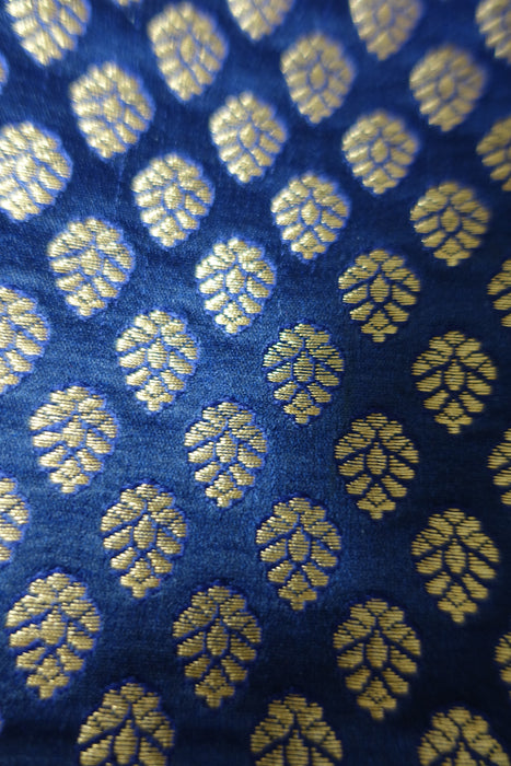 Blue Brocade Tote Bag- New