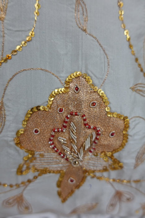 Cream Vintage Silk Tote Bag - New