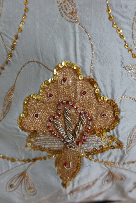 Cream Vintage Silk Tote Bag - New