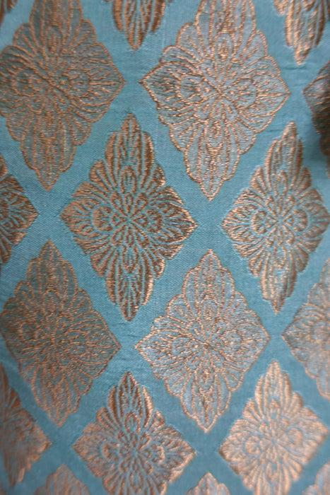 Pistachio Green Brocade Tote Bag - New