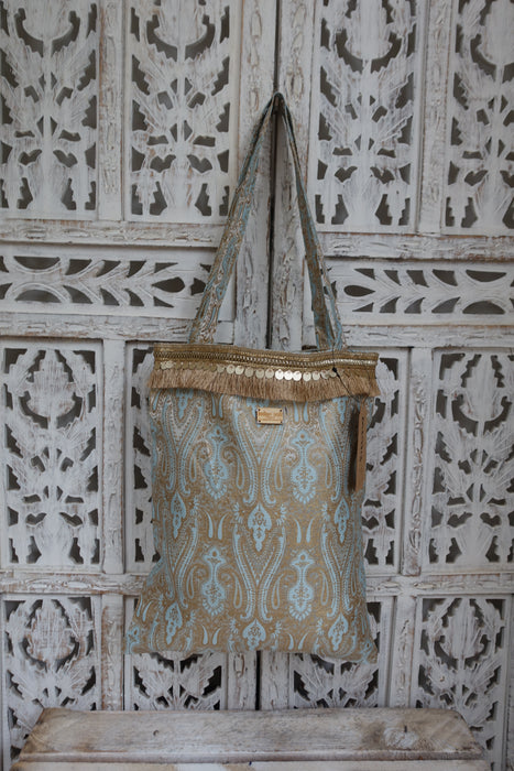 Pale Blue Tote Bag - New