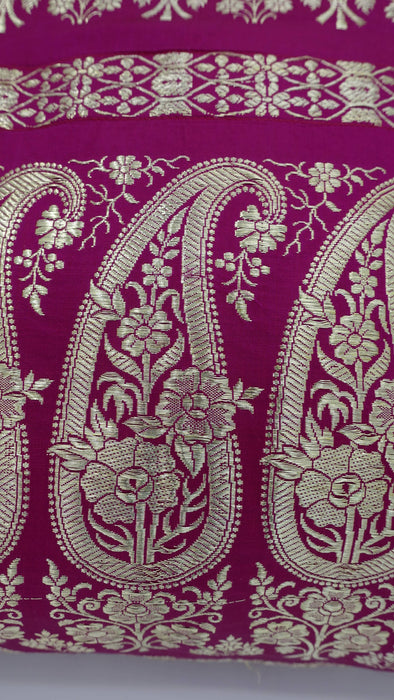 Hot Pink Vintage Banarsi Brocade Tote Bag