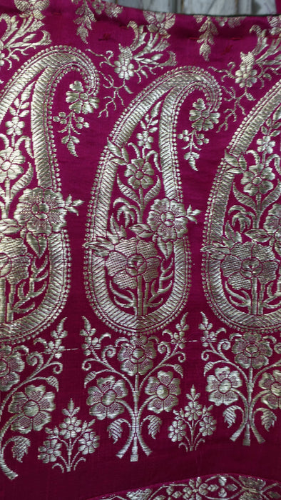 Hot Pink Vintage Banarsi Brocade Tote Bag