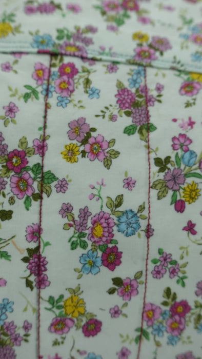 Light Green Floral Cotton Tote Bag