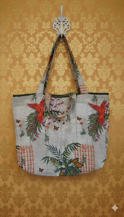 Exotic Print Cotton Tote Bag