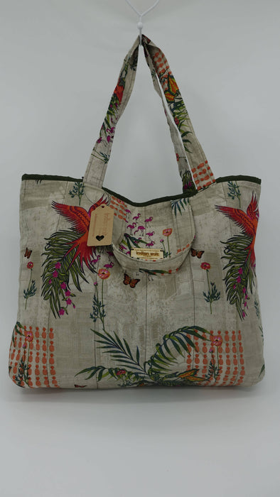 Exotic Print Cotton Tote Bag