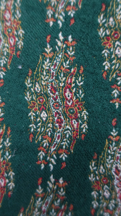Dark Green Woven Wool Tote Bag