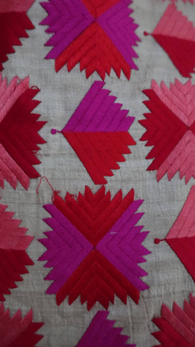 Phulkari Tissue Silk Tote Bag