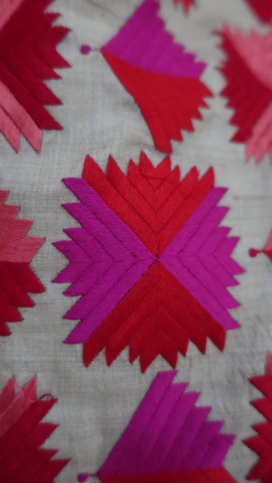 Phulkari Tissue Silk Tote Bag
