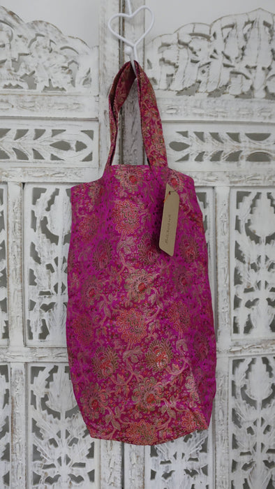Pink Brocade With Soft Crepe Lining Gift Bag