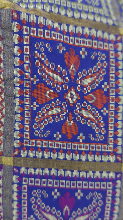 Blue Bandhani Embellished Tote Bag