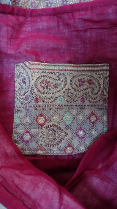 Beige Paisely Woven Tote Bag